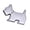 dog-Silver, variant on Waterproof 3D Metal Badge Emblems Car Decal Sticker Suitable for Side and Rear Trunk Customization