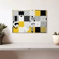 thumbnail image 2 of Elephant Stock Abstract Geometric Concept Wall Art - Horizontal Canvas Wall Art - Living Room Wall Decor - Abstract Canvas - Yellow And Black Decor - 12" x 8", 2 of 8