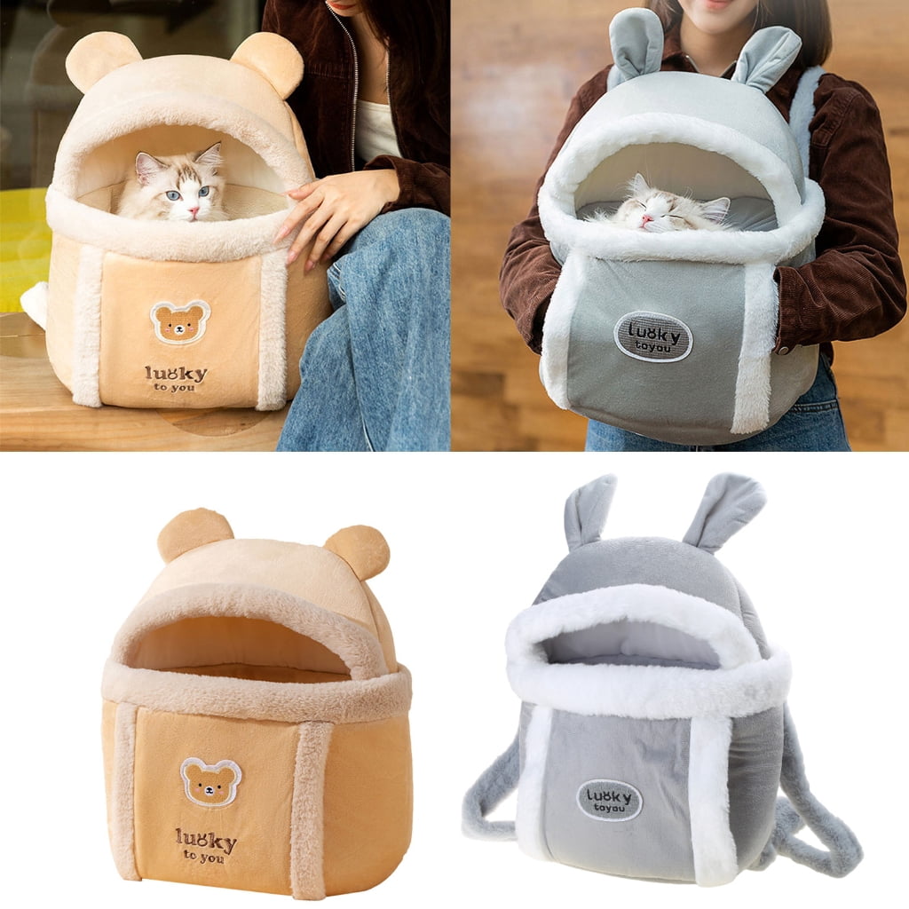 Carrier for Outdoor Walking Winter Autumn Warm Travel Carriers Portable Carrier Backpack Chest Bag Kitten Supply
