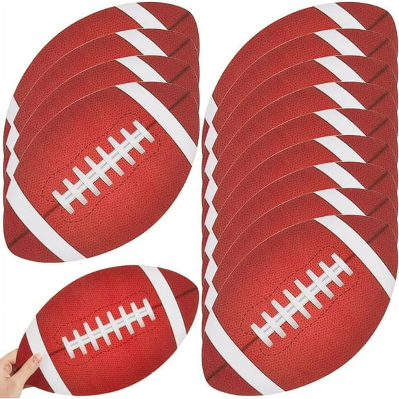 15Pcs Football Paper Cut Outs Bulletin Board Paper Cutouts Blank Rugby Ball Sport FireBrick Large Classroom Cutout for School Classroom Bulletin Board Rugby Party Wall DIY Craft Decoration FireBrick