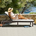 thumbnail image 4 of Gymax Patio Adjustable Rattan Recliner Chaise Lounge Chair w/ Cushion Wheels, 4 of 10
