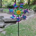 COOZZYHOUR 39" Butterfly Wind Spinner Stake for Yard and Garden,Outdoor