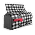 thumbnail image 3 of Bingfone Anchor Black Tartan Plaid Magnetic Mailbox Cover Standard Size For Garden Yard Outdoor Decorations-21x18 In, 3 of 7