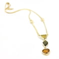 thumbnail image 5 of Dainty Multi Crystal Y-Necklace with Geometric Pendant - Gold Tone Fashion Jewelry Necklace Gold, 5 of 5
