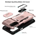 thumbnail image 4 of for Moto G Stylus 5G 2022 Case with Slide Camera Cover Drop Tested Military Grade Heavy Duty Protective Durable Sturdy Rotate Ring Kickstand Phone Case for Moto G Stylus 5G(Rose Gold), 4 of 13