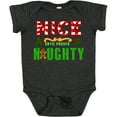 thumbnail image 3 of Inktastic Nice Until Proven Naughty with Holly and Gingerbread Man Boys or Girls Baby Bodysuit, 3 of 5