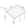 thumbnail image 3 of Palram - Canopia Feria 10' x 14' Polycarbonate/Galvanized Steel Patio Cover - Gray/Clear, 3 of 11
