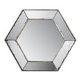 thumbnail image 2 of Wall Mounted Bathroom Mirrors 21" x 18" Hexagon Wall Mirror with Traditional Silver Finish, Home Decor Accent Mirror for Living Room, Entryway, Bedroom,Frameless Bathroom Mirrors, 2 of 3