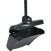 Rubbermaid Commercial Lobby Pro Upright Dust Pan Plastic - Black - 6 / Carton