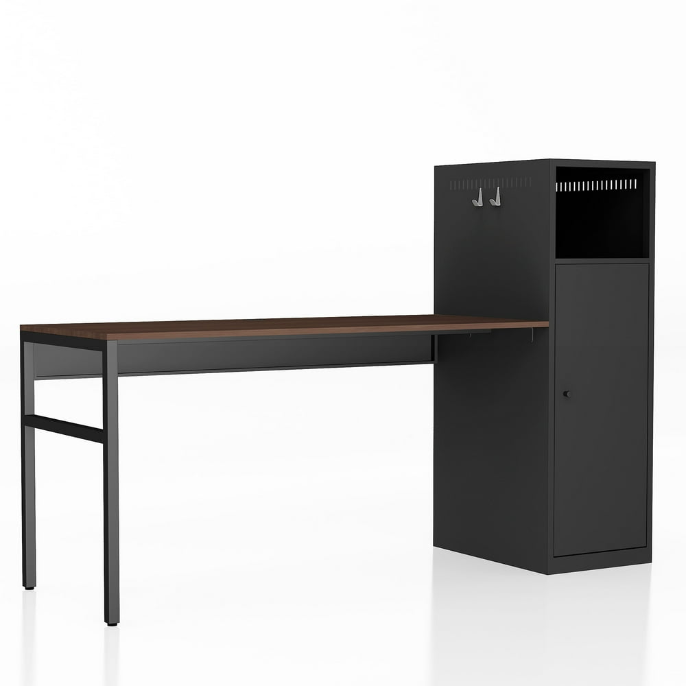 Adjustable LShaped Computer Desk with File Storage, Home Office