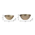 thumbnail image 2 of Sagebrook Home Metal, Set Of 2 11/13", Round Hammered Bowls, Champagne, Round, 5"H, Textured - 13.0" x 13.0" x 5.0", 2 of 7