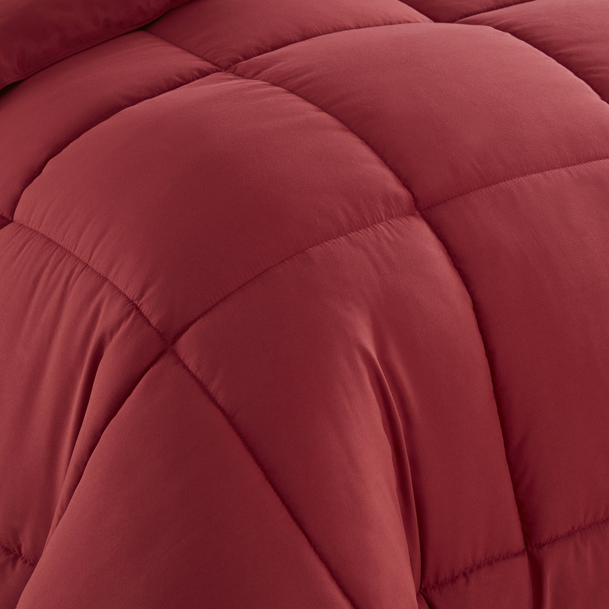 Luxury Burgundy 5-piece Bed in a Bag Down Alternative Comforter Set, Twin-XL