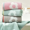 thumbnail image 5 of Unique Bargains 4 Pcs Cute Floral Cotton Soft Towels 14 x 30 Inch Green/Yellow, 5 of 5