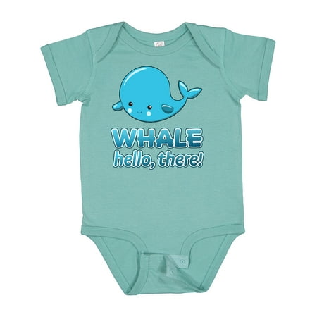 

Inktastic Whale Hello There! Gift Baby Boy or Baby Girl Bodysuit