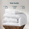 thumbnail image 6 of WarmKiss King Size Goose Feather Down Comforter – Ultra-Soft 100% Cotton Cover, Moisture-Wicking, Natural Kapok Fill, 55oz Medium Warmth, All-Season Fluffy Duvet Insert (106x90, White), 6 of 9