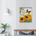 thumbnail image 4 of Awypu Everyday Is A New Beginning Wall Art,Rustic Butterfly Sunflower Inspirational Canvas Frame Prints for Home Kitchen Office Wall Decor, 4 of 5