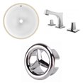 thumbnail image 1 of American Imaginations 16.5-in. W Round Bathroom Undermount Sink Set In White - Chrome Hardware AI-26664, 1 of 1