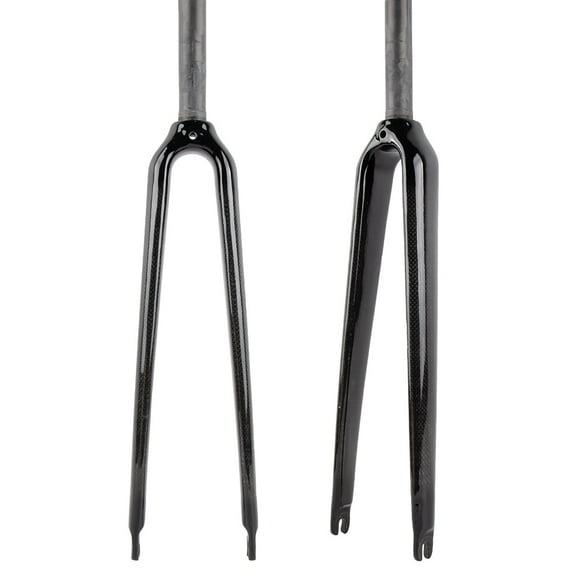 1 in Carbon Fiber Road Bike Fork 700C, 1" Threadless Steerer  QR  Lightweight Racing Fork Gloss