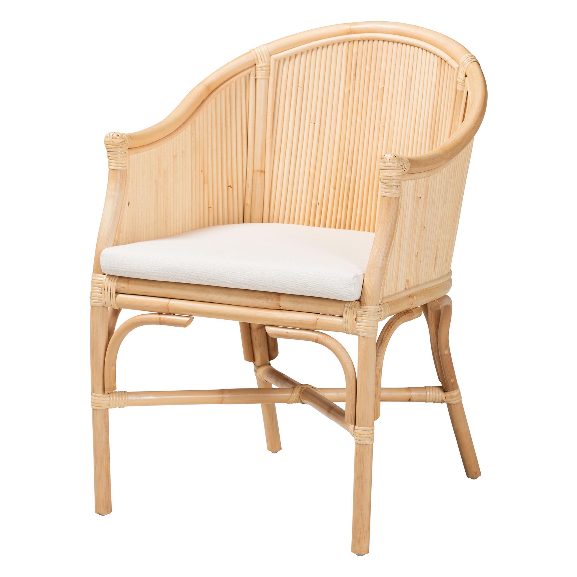 bali & pari Hollis Boho Dining Chair, Natural
