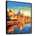 thumbnail image 2 of Designart "Contemporary Delhi Riverside Art" City Floater Framed Canvas Wall Art, 2 of 5