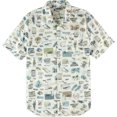 thumbnail image 1 of Vans Roamin' - Camiseta con botones para hombre, color blanco roto, peque?a Vans Botones al frente, 1 of 1