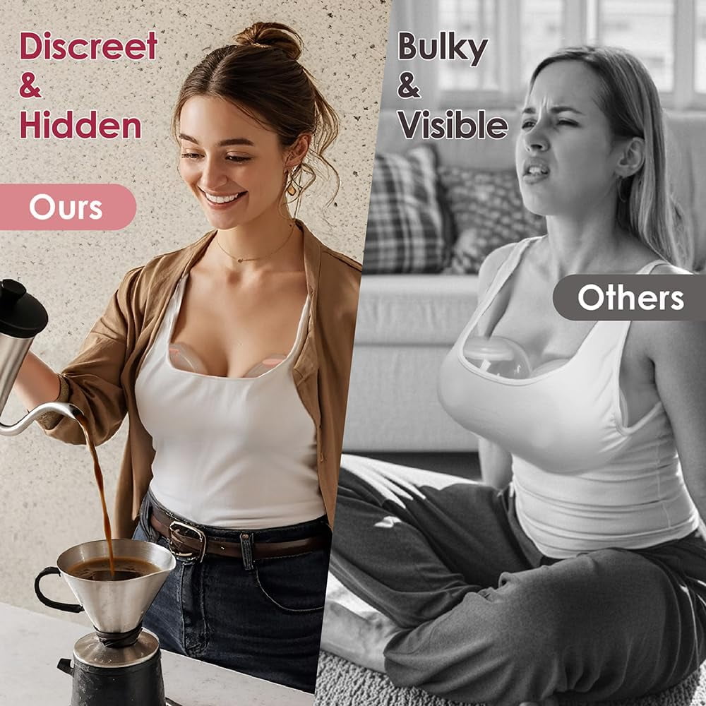 Nenesupply Handsfree Wearable Breastmilk  Collection Cups Compatible with Elvie Stride Stride 2 Breast Pumps. 24mm Silicone Flanges Pump Parts Accessories 19mm 21mm inserts