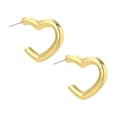 thumbnail image 4 of 1 par de pendientes de aro, dijes, pendientes de joyería simples, ligeros, creativos y elegantes Corazón 3x3cm Yuyangstore Aretes de aro, 4 of 8