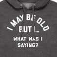 thumbnail image 3 of Instant Message - I May Be Old What Was I Saying - Men's Pullover Hooded Fleece Sweatshirt, 3 of 6