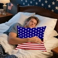 thumbnail image 6 of Boovnll 4th of July Pillow Covers 18x18 Set of 2 - Red White Blue Stars Stripe Throw Pillow Covers, Linen Patriotic Pillow Covers for Memorial Day Home Sofa Couch Decor, 4th of July Decorations, 6 of 6