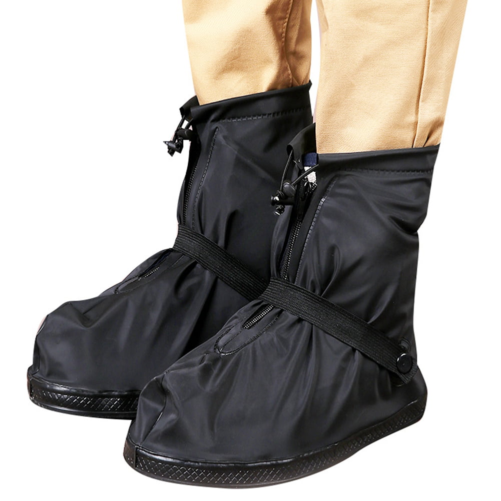 Reusable Non-Slip Wear-resistant Rainboots Waterproof Shoe Cover Mid-tube 