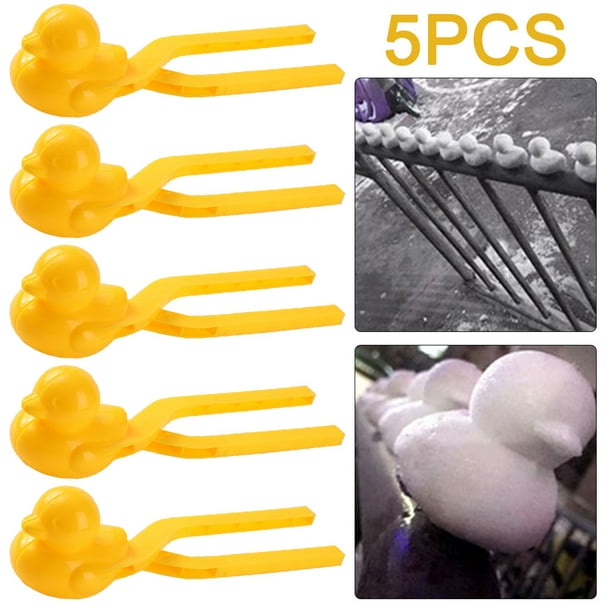 5 Uds. de Plástico Kuymtek Con Forma de Pato Fabricante Bolas Nieve Clip para Molde Nieve Y Arena