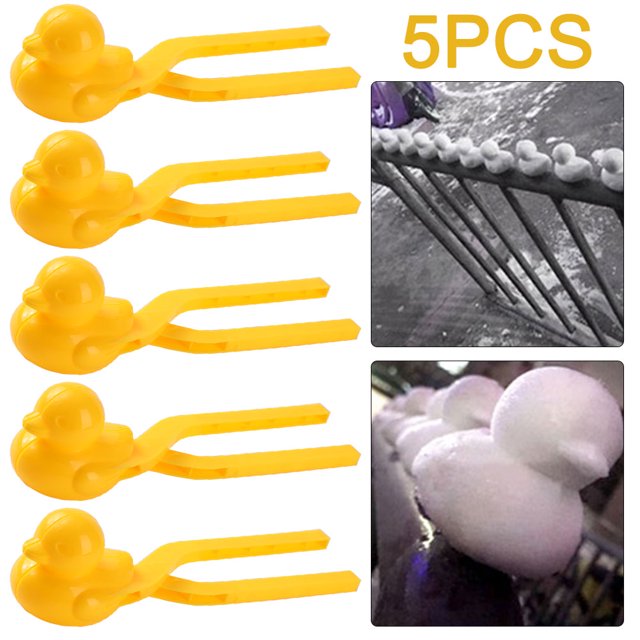 5 Uds Plástico Con Forma Pato Cgtredaw Bolas Nieve Clip para Molde Nieve Y Arena Juguete Al Azar