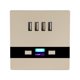 thumbnail image 2 of Estación de carga de enchufe de pared con cargador USB con luz LED de 4 puertos para obras de construcción champán, 2 of 8