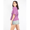 thumbnail image 2 of Blusa manga amplia con elástico en la cintura, 2 of 5