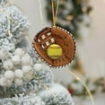 thumbnail image 2 of Christmas Hanging Decoration for Xmas Tree Sport Theme Softball Glove Shape Acrylic Pendat for Holiday Home Party Decor Gifts for Softball Lover (A), 2 of 3