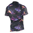 thumbnail image 2 of joogoo Neon Sharks Swim Pattern Men's Cycling Jerseys Mountain Bike Short Sleeve Tops S, 2 of 7