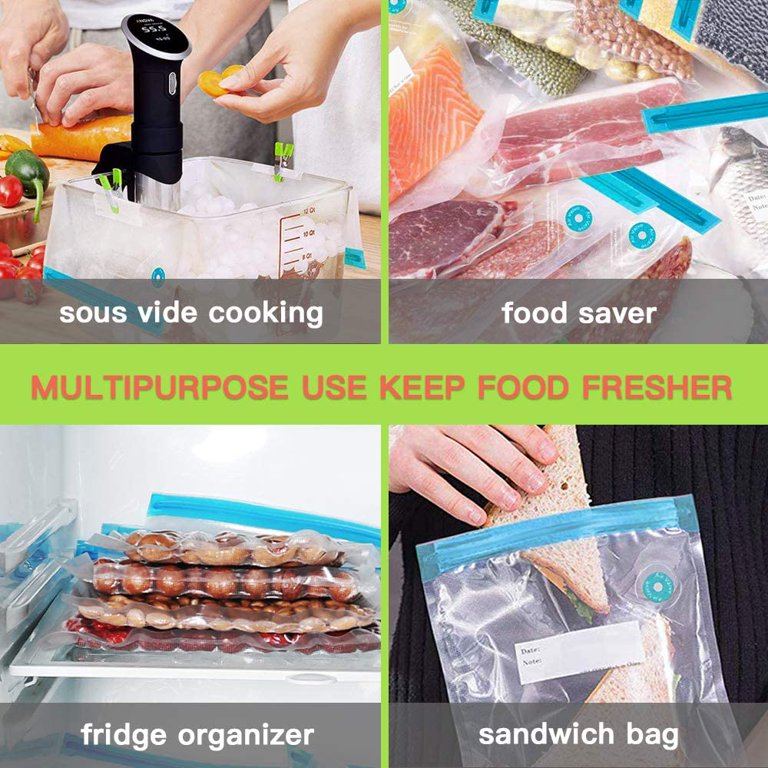 Reusable Vacuum Bag Sealed Food Bags Refrigerator Storage Dispenser Bag  Kitchen Ziplock Plastic Bags Kitchen Air Vacuum Bags