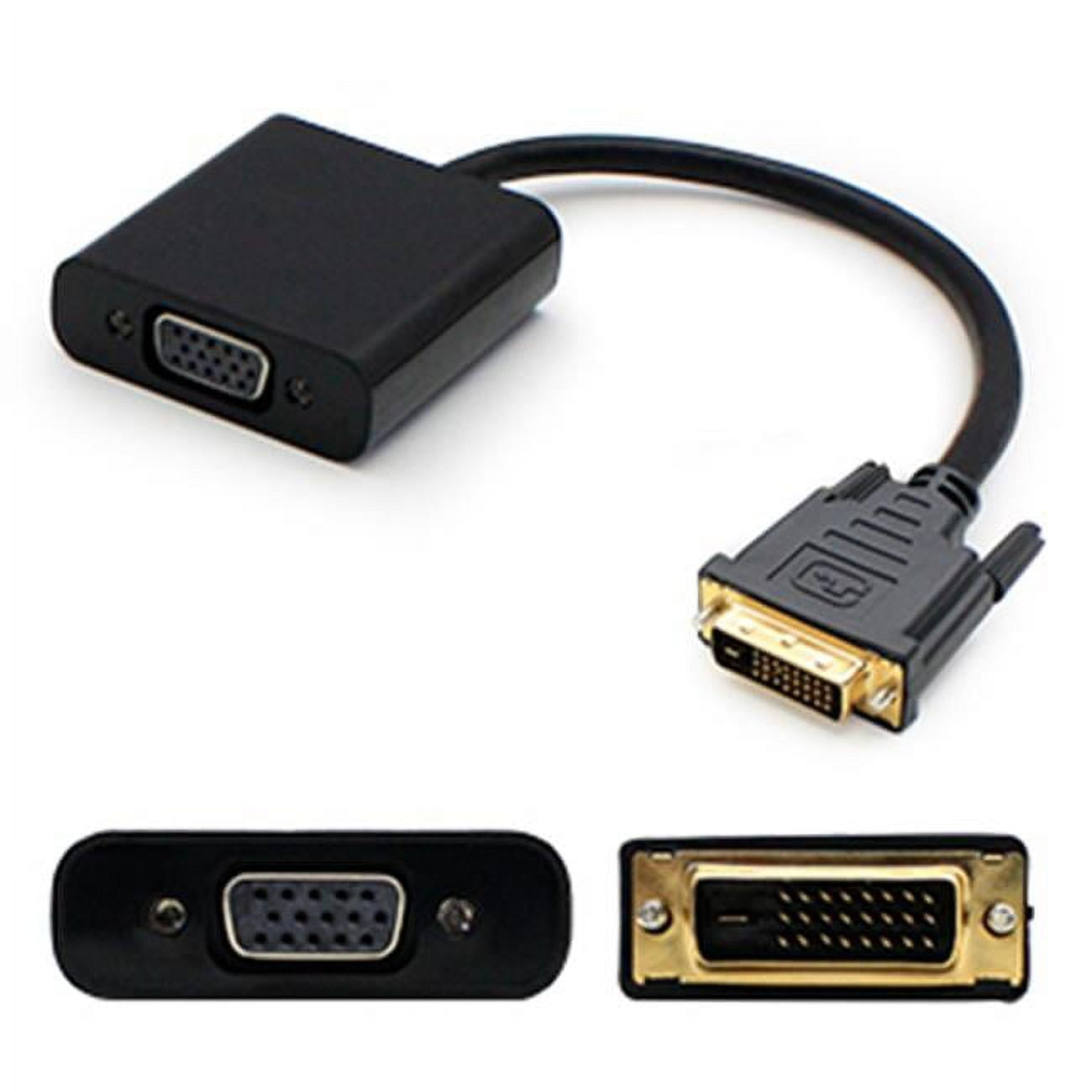 Add-onputer Peripherals, L 8 in. Dvi-d Single Link 18 Plus 1 Pin Male To Vga Female Black, Pack Of 5