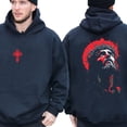 thumbnail image 3 of Jesus Looking Up Double Sided Hoodie – Christian Faith Streetwear Pullover, Religious Graphic Hoodie for Men and Women, Unisex Inspirational Apparel, 3 of 7