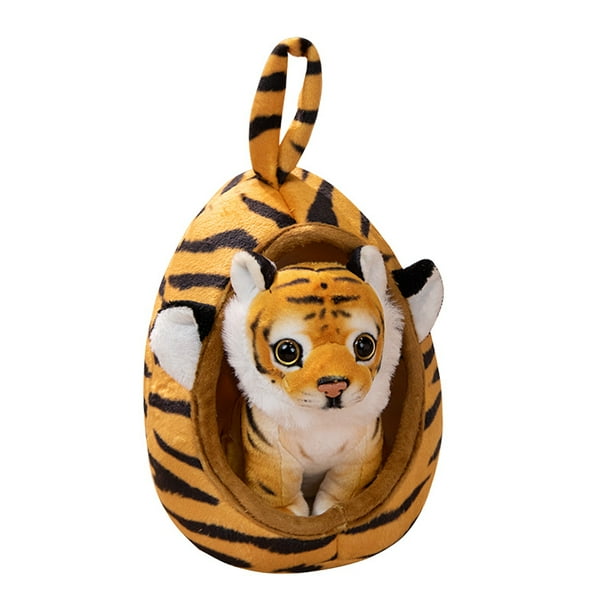 Peluche tigre de peluche con nido desmontable de 18 cm