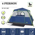thumbnail image 2 of 4/6/8/10 Person Instant Tent  Waterproof Pop Up Tents For Camping With Rainfly 60 Seconds Easy Setup Automatic Cabin Family Expandable Carry Bag & Upgraded Ventilation, 2 of 9