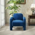 thumbnail image 2 of SEYNAR Mid-Century Modern Velvet Upholstered Accent Chair,Elephant Trunk Lounge Chair for Living Room(Navy), 2 of 6