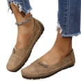 thumbnail image 2 of Women's Leather Soft-Soled Non-Slip Shoes,Womens Leather Lightweight Slip on Flat Walking Shoes,Comfortable Wide Round Toe Loafers for Work, Travel, Shopping and Everyday Wear 35, 2 of 9