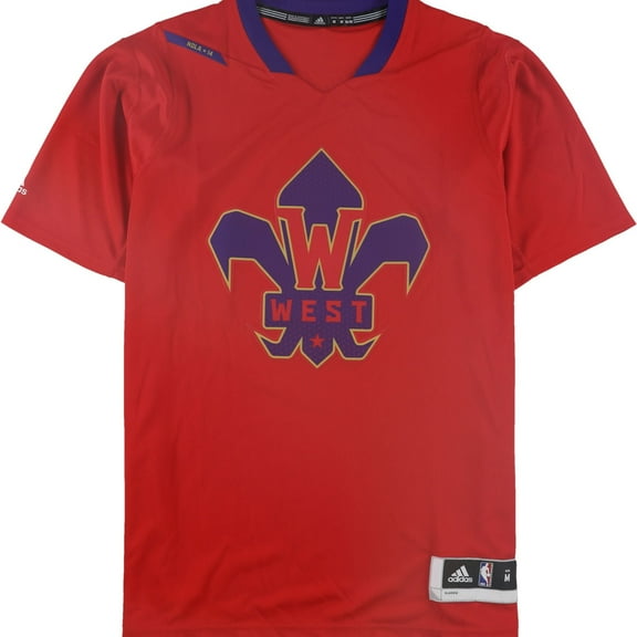 Adidas Mens West NOLA*14 Jersey, red, 2XL, Red, XX-Large
