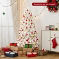thumbnail image 1 of Costway 6 FT Pre-Lit Christmas Tree Fiber Optic Snow-Flocked with 220 Lights & Branch Tips, 1 of 10