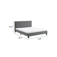 thumbnail image 5 of Naomi Home Lisa Button-Tufted Woven Platform Bed-Color:Gray,Size:Full, 5 of 9