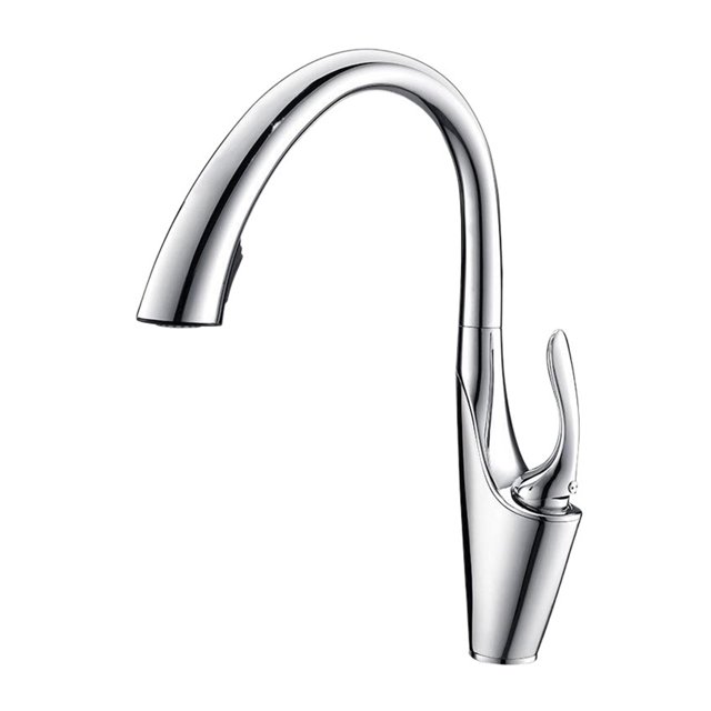 Pull Out Kitchen Sink Faucet, Deck Mounted Stream Sprayer Nozzle Kitchen Hot Cold Mixer Taps ,Easy to Install