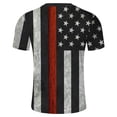 thumbnail image 3 of LUOGENLI T-shirts pour Hommes T-shirts d'Été Mode Décontractée Col Rond Impression Numérique 3D Jour de l'Indépendance t-Shirt Manches Courtes T-shirts Graphiques Vêtements d'Été Rouge TG, 3 of 4