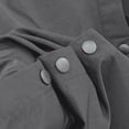 thumbnail image 7 of Fengqque Men's Mandarin Collar Button Down Shirt Jacket Long Sleeve Casual Overshirt with Pockets Dark Gray M, 7 of 7