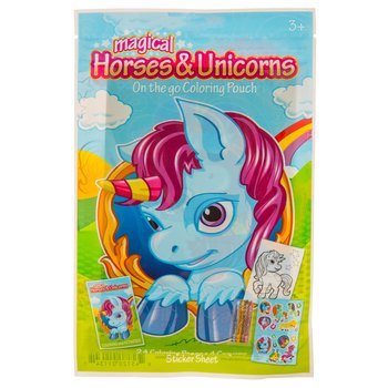 horses  unicorns coloring kit craft art project kids ideas party favors  gift